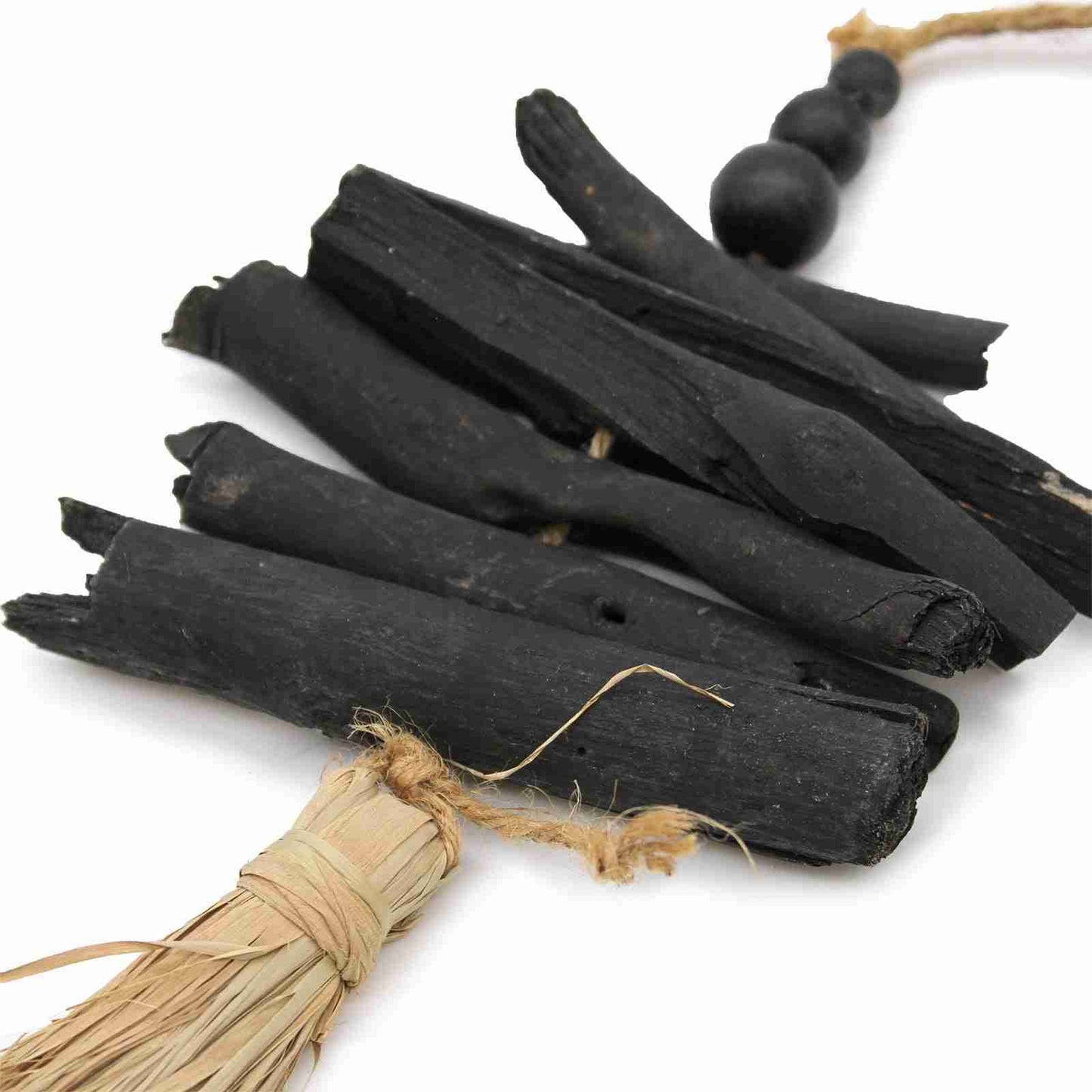 Hanging Driftwood Tassel close up view