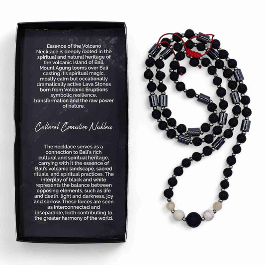 Essence of the Volcano Necklace - Cultural Connection showing gift box