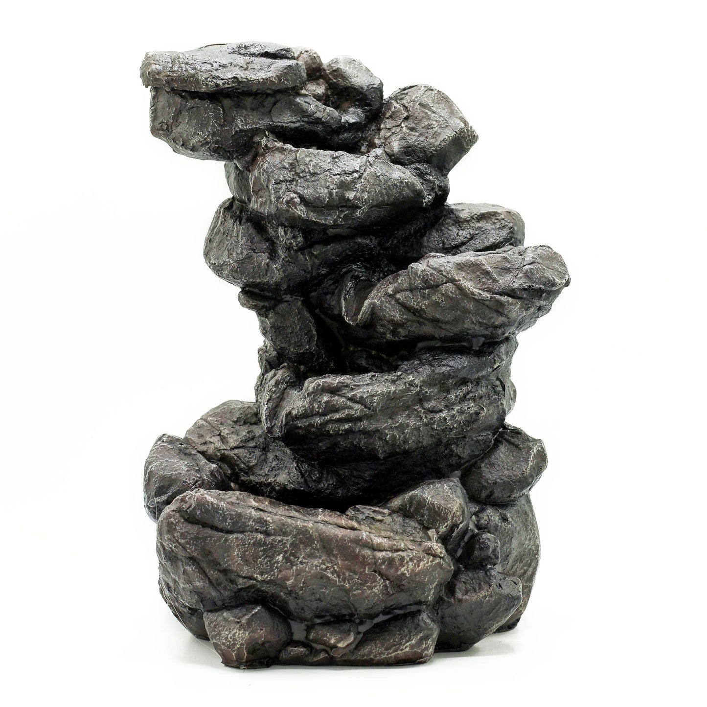 35cm natural rock waterfall fountain - cascading tabletop meditation feature