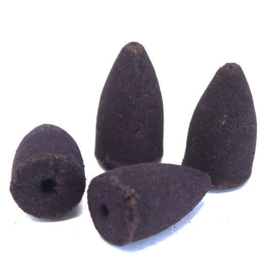 Aromatica Backflow Incense Cones - Nag Champa close up of 4 cones