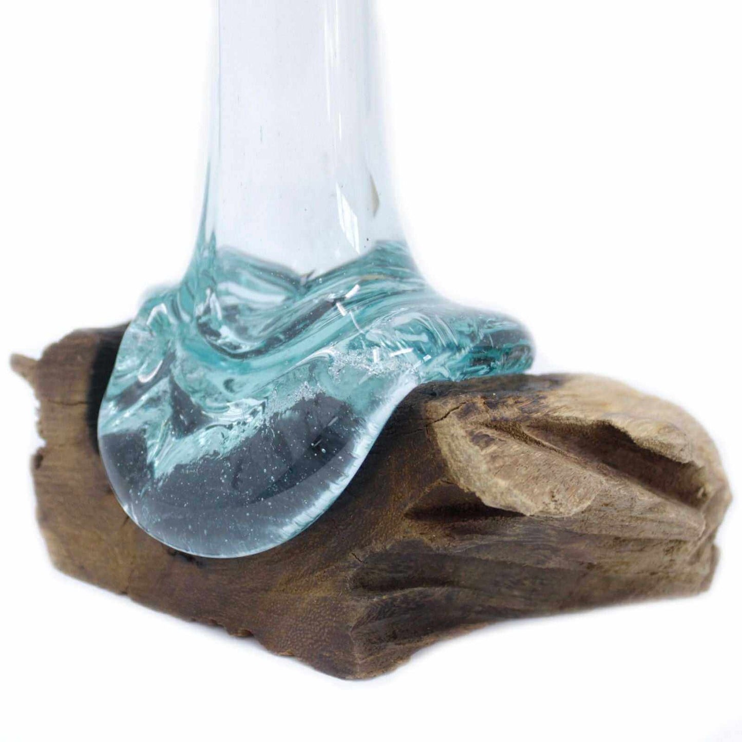 Molten Glass on Wood - Hand Crafted Vase