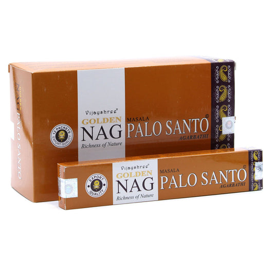 Vijayshree Golden Nag Palo Santo packaging on a white background