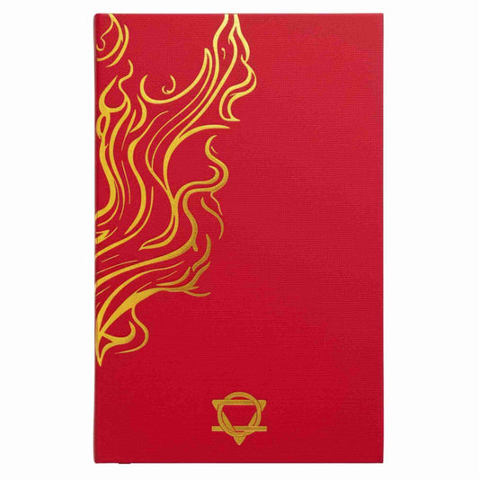Red Wellness Journal - 120 pages - Golden Mandala and Lotus Rear View