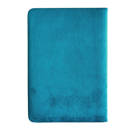 Light Blue Velvet Notebook - 80 pages - Embrace The Journey rear view