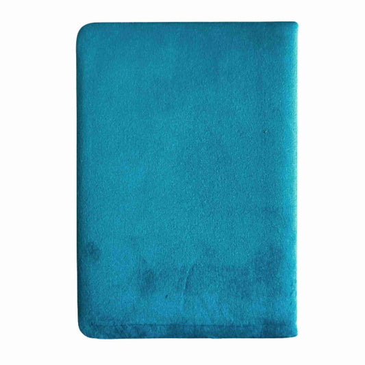 Light Blue Velvet Notebook - 80 pages - Embrace The Journey rear view