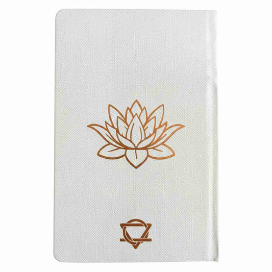 White Wellness Journal - 120 pages - Rose Gold Tree of Life Rear View