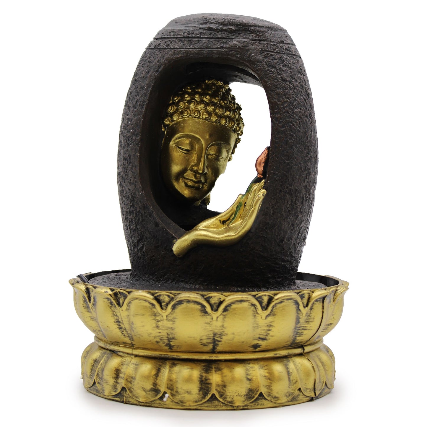 30cm Buddha Vitarka Mudra water fountain - teaching pose meditation feature