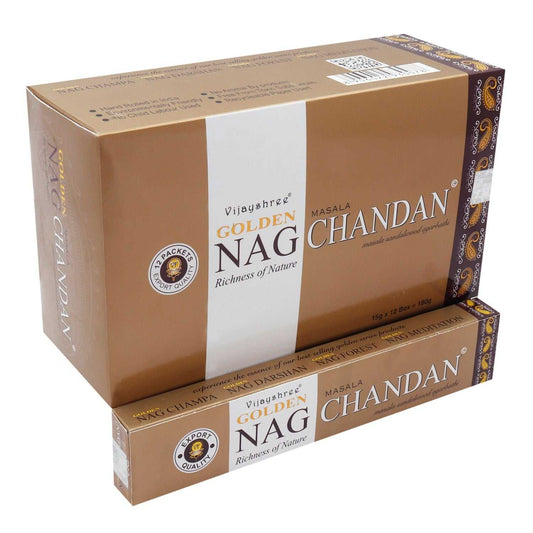 Vilayshree Golden Nag Chandan packaging on a white background