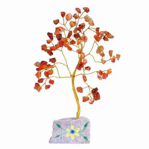 Indian Gemstone Tree - Carnelian (80 Stones)