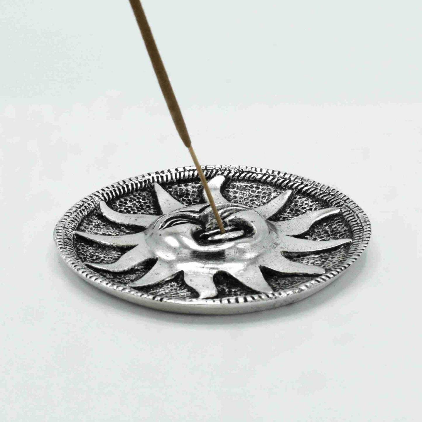 Polished Aluminium Sun Incense Holder 9m with incense stick