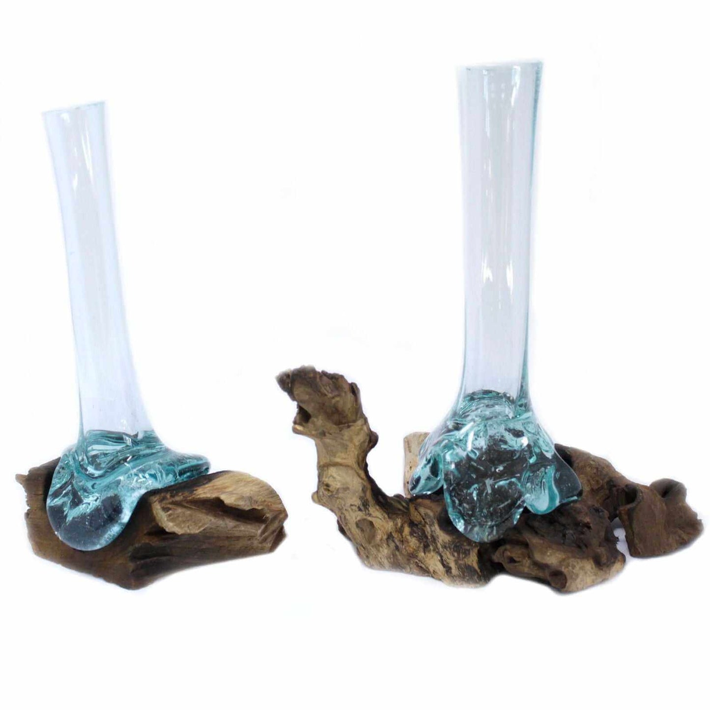 Molten Glass on Wood - Hand Crafted Vase