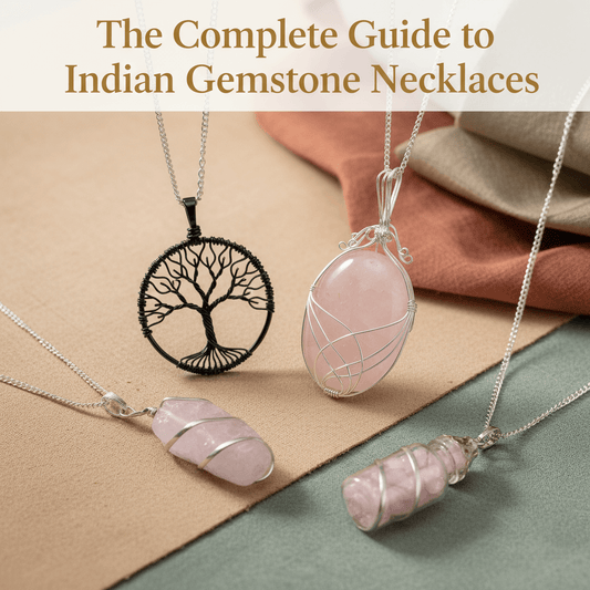 4 Indian gemstone necklaces