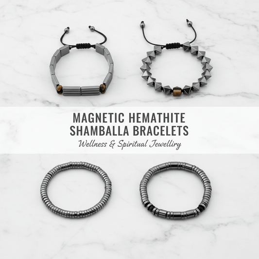 Magnetic Hematite Shamballa Bracelets