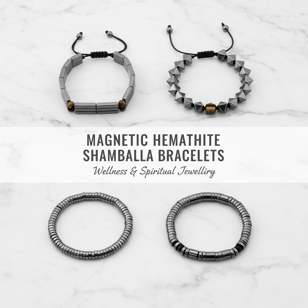 Magnetic Hematite Shamballa Bracelets
