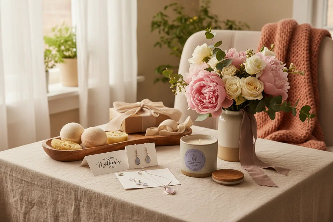 Handcrafted Mother's Day gifts including gemstone jewellery and artisan home decor