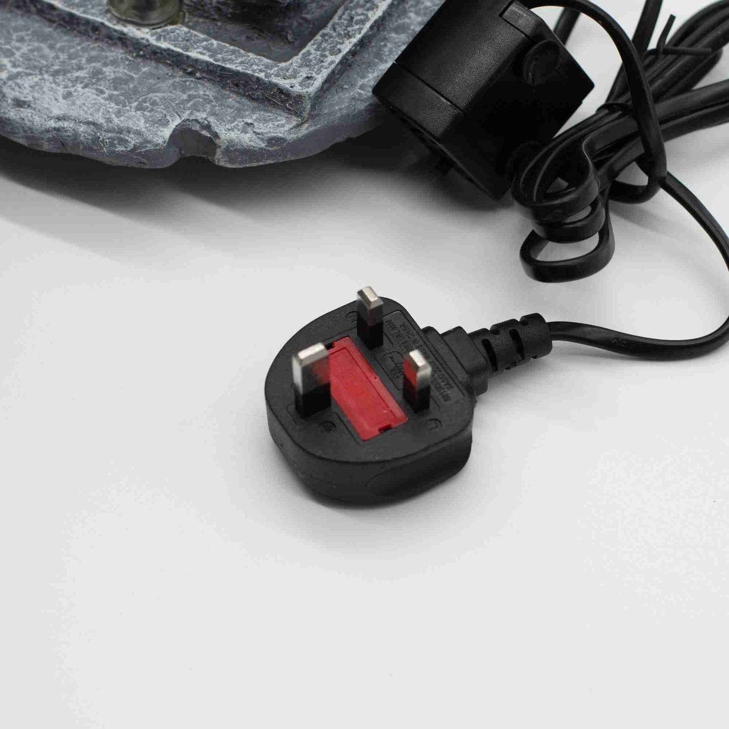 Power cord with plug on a white background
