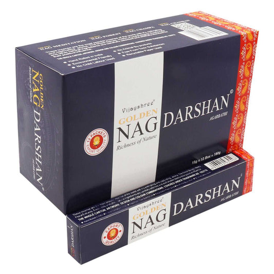 Vijayshree Golden Nag Darshan incense packaging on a white background
