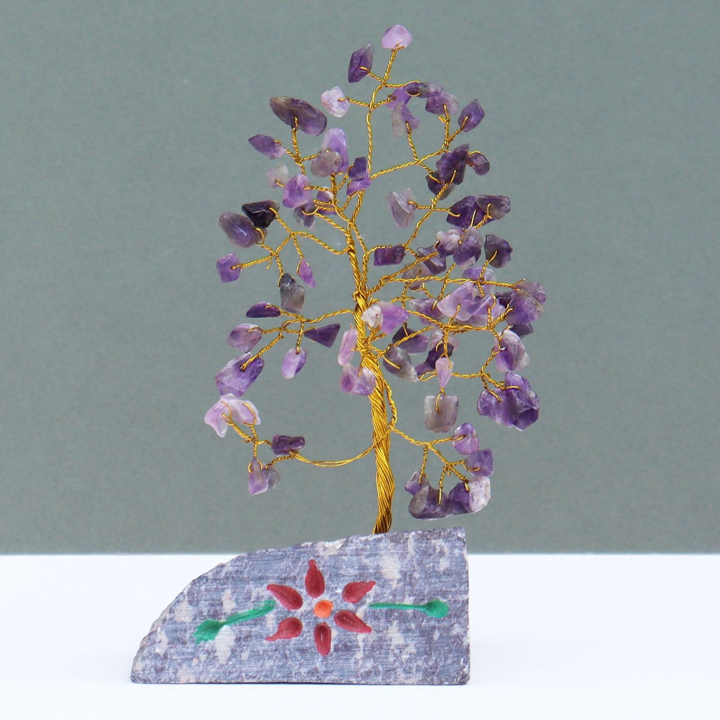 Indian Gemstone Tree - Amethyst (80 Stones)
