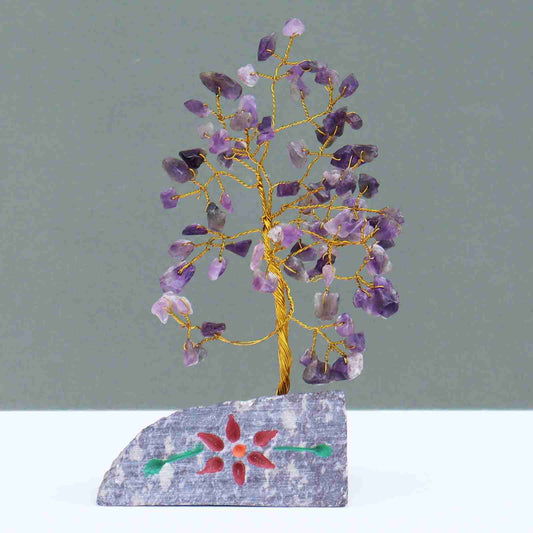 Indian Gemstone Tree - Amethyst (80 Stones)