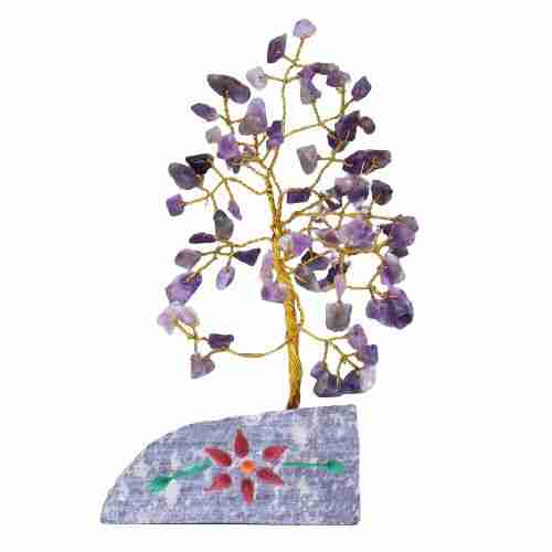 Indian Gemstone Tree - Amethyst (80 Stones)