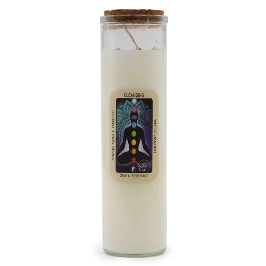 Magic Spell Candle - Cleansing, Sage and Peppermint Fragrance