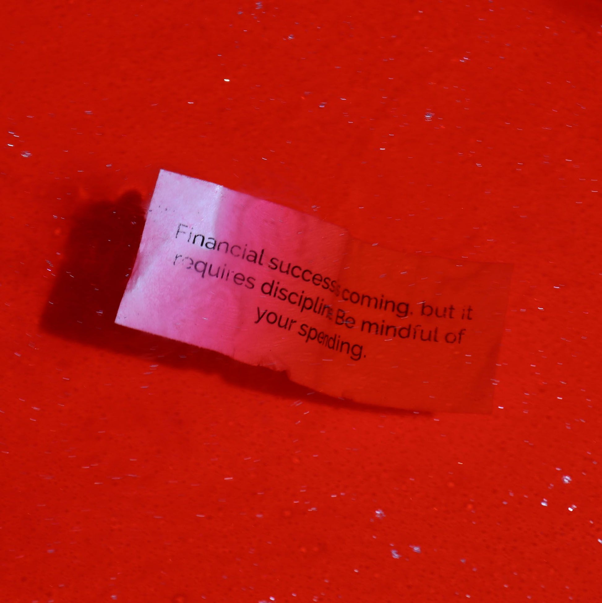 Motivational quote on a red background (Bath Water)