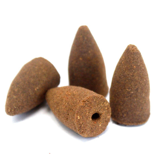 Aromatica Backflow Incense Cones - 7 Charkras close up of 4 cones