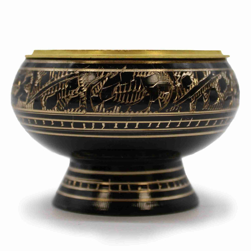 Brass Charcoal Burner - Compact Design on a white background
