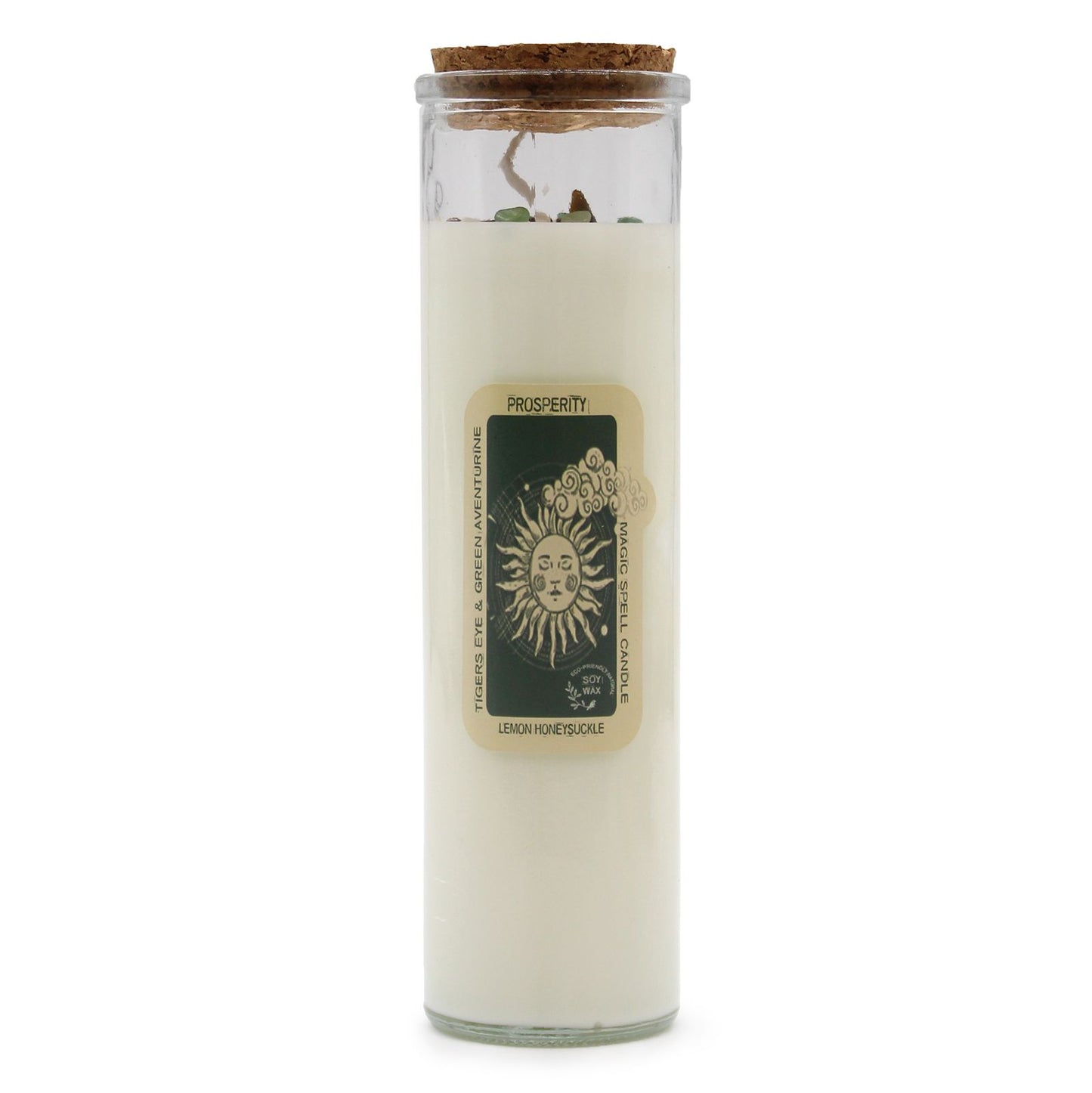 Magic Spell Candle - Prosperity, Lemon Honeysuckle Fragrance 