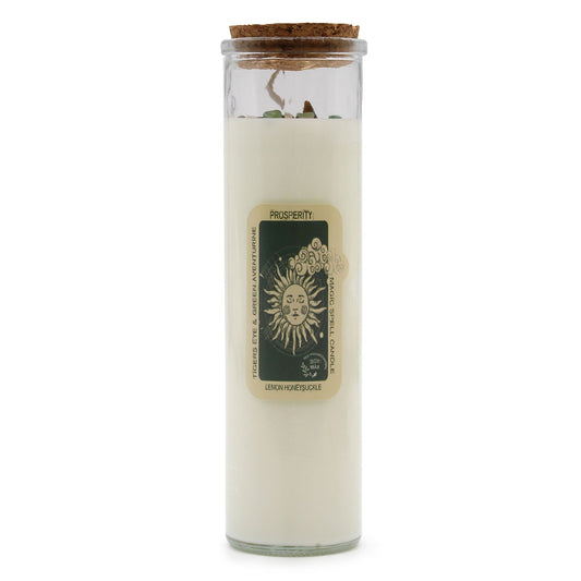 Magic Spell Candle - Prosperity, Lemon Honeysuckle Fragrance 