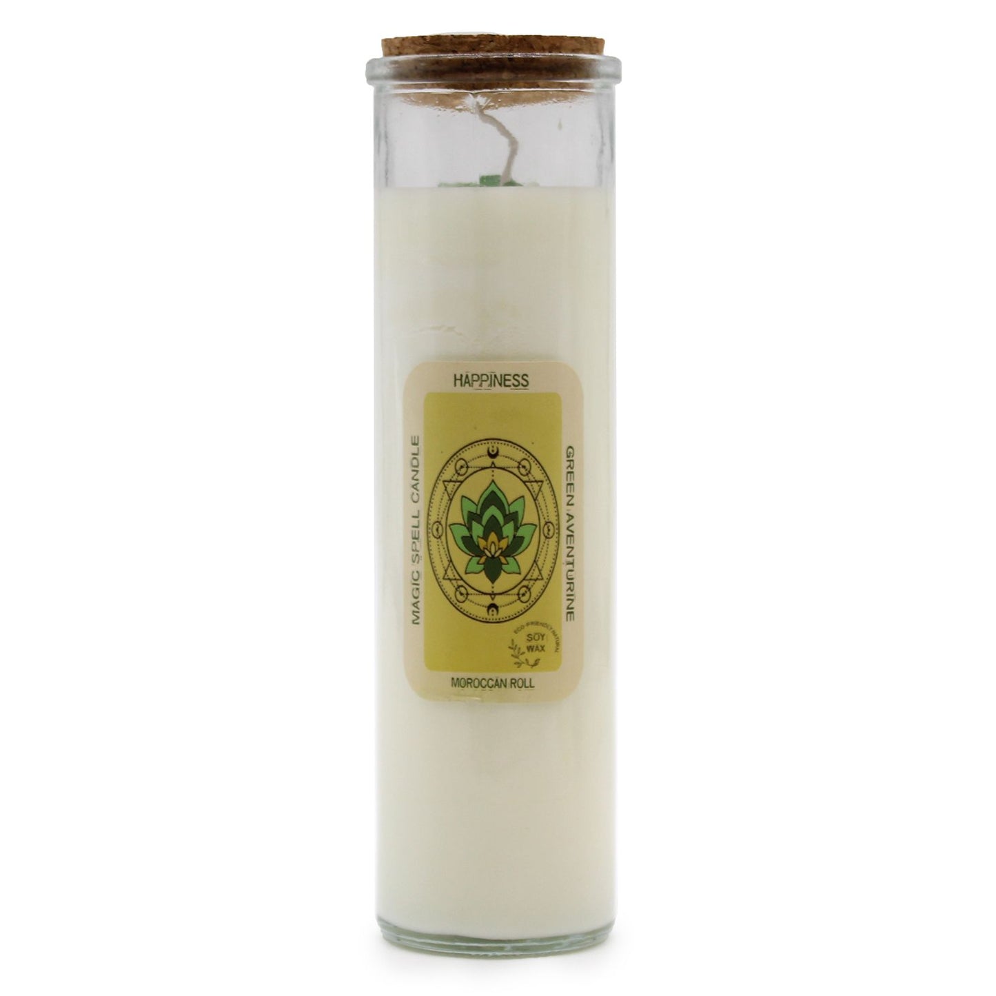 Magic Spell Candle - Happiness, Moroccan Rose Fragrance