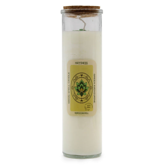 Magic Spell Candle - Happiness, Moroccan Rose Fragrance