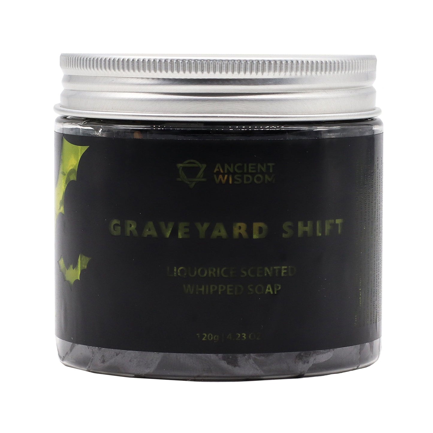 Graveyard Shift Whipped Soap 120g jar.