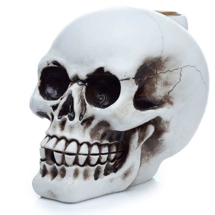 Skull Backflow Incense Burner - Gothic Smoke Waterfall