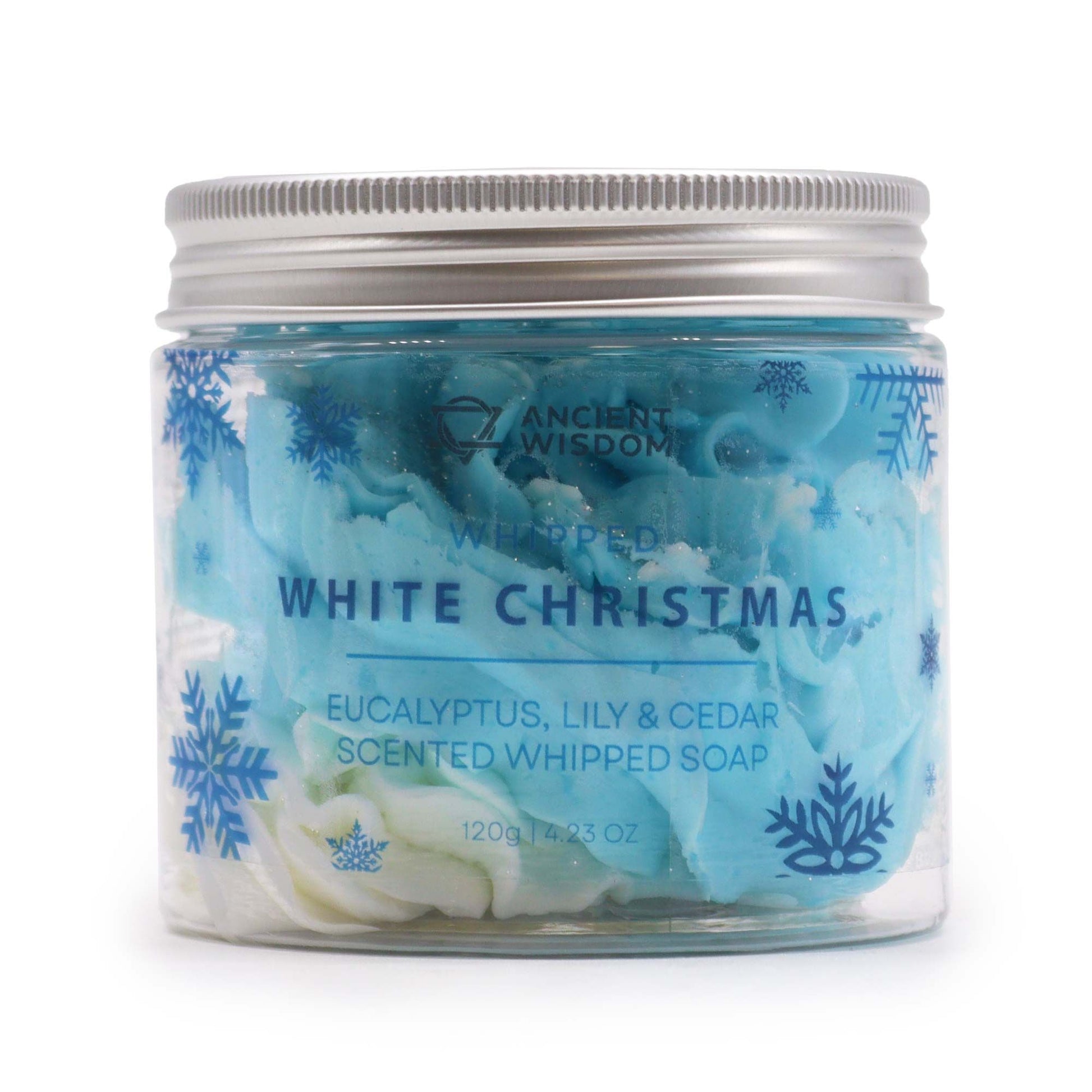 White Christmas Whipped Soap 120g jar.