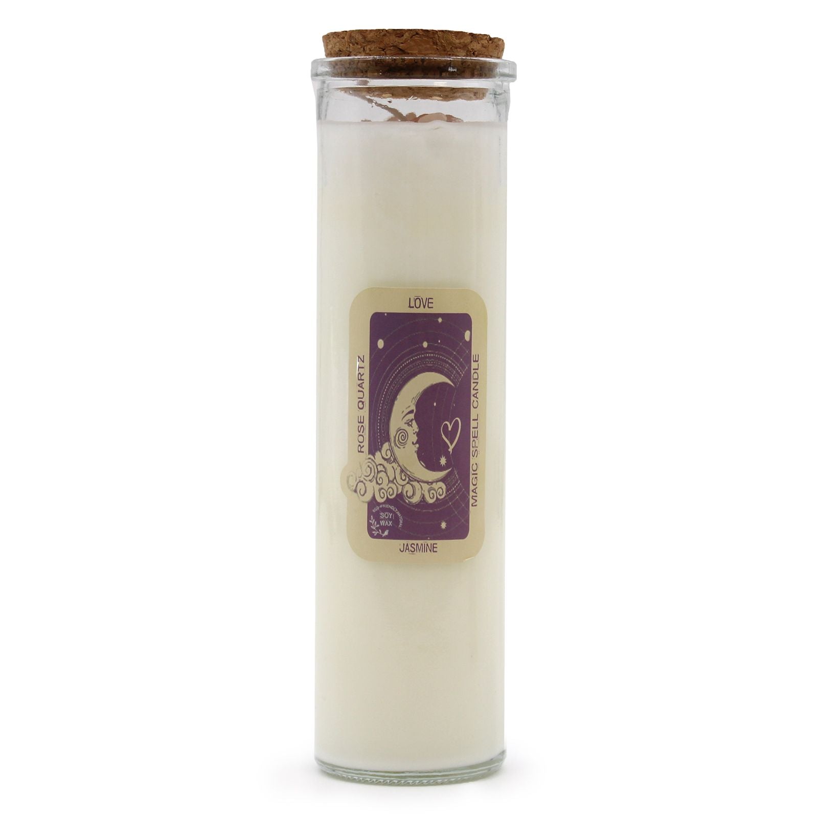 Love Spell Candle Jasmine Scented on a white background