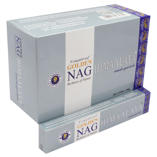 Vijayshree Golden Nag Himalaya incense packaging on a white background