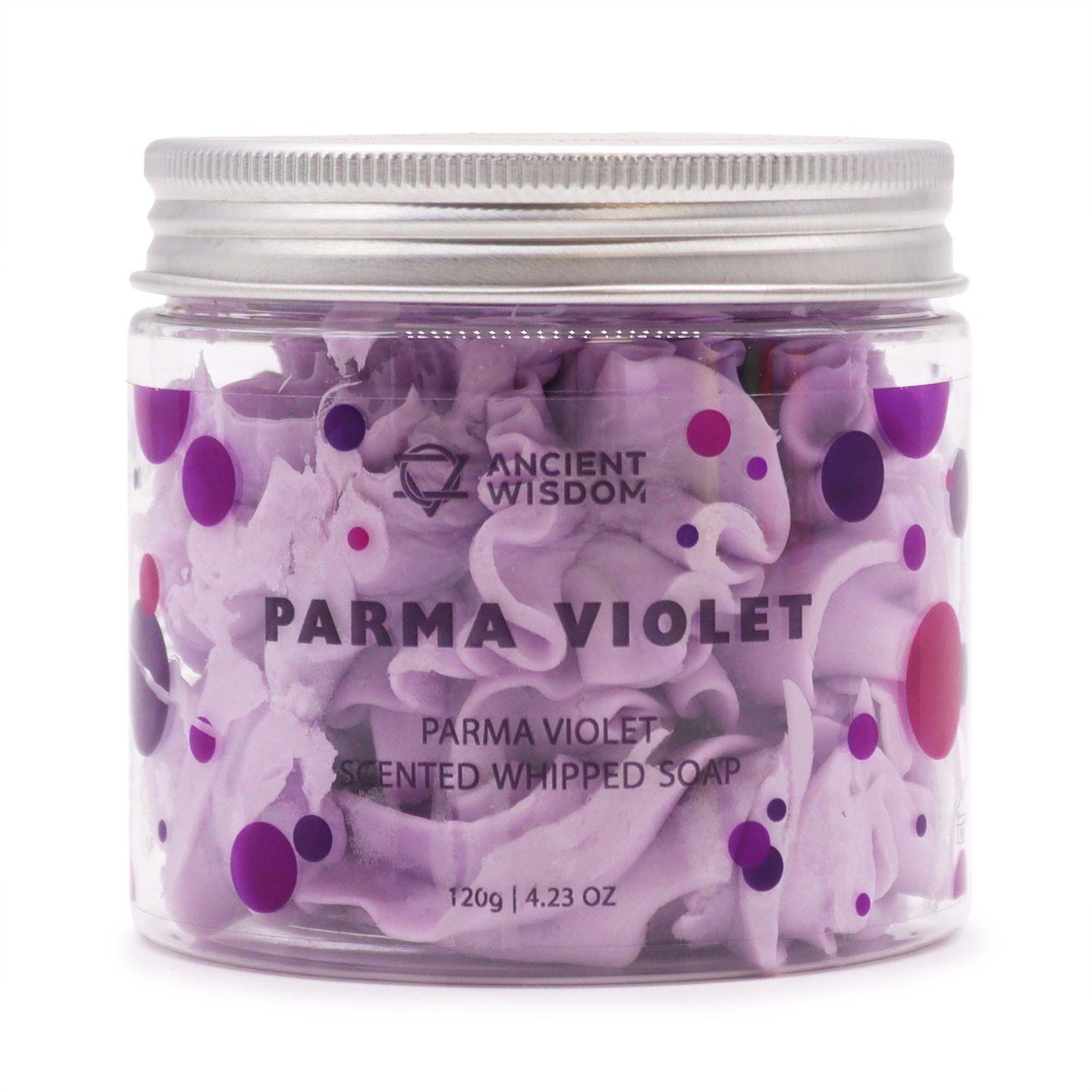 Parma Violet Whipped Soap 120g clear jar