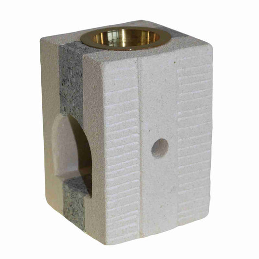 Stone Oil Burner - Combo Square shape on a white background