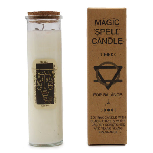 Magic Spell Candle - Balance, Ylang Ylang Fragrance wih packaging