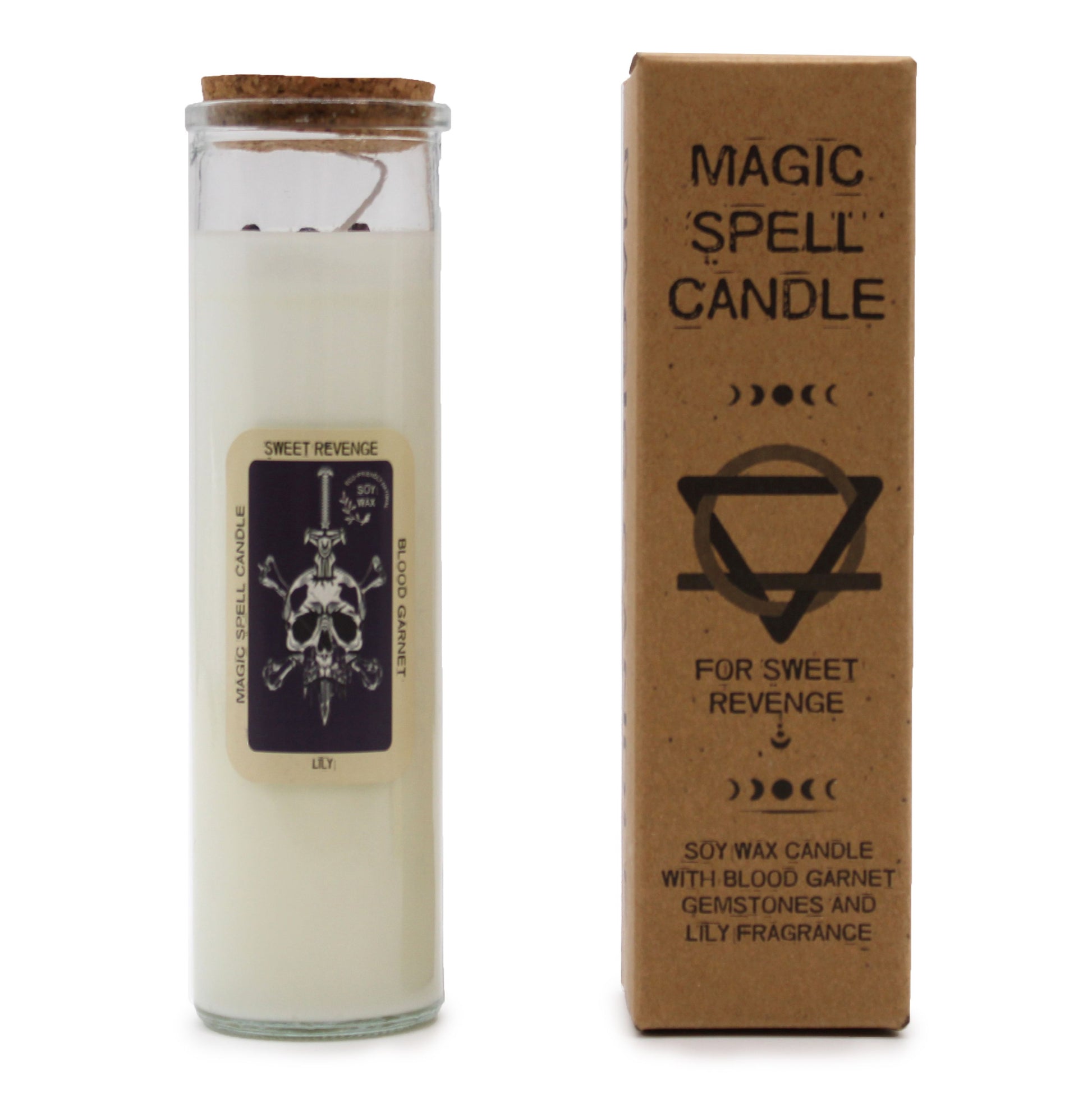 Magic Spell Candle - Sweet Revenge, Lily Fragrance, with packaging
