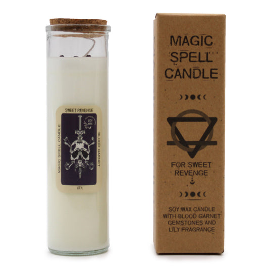 Magic Spell Candle - Sweet Revenge, Lily Fragrance, with packaging