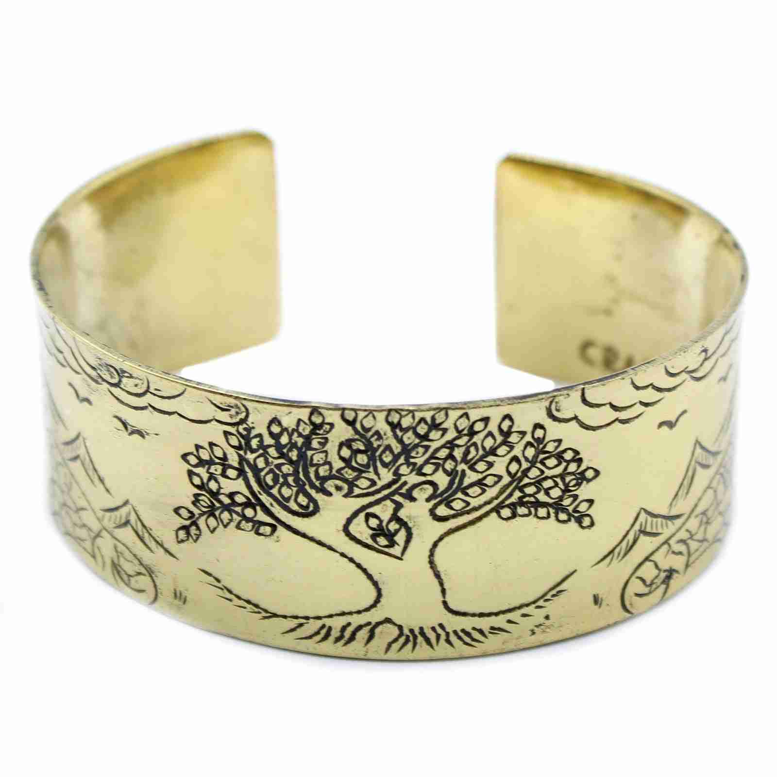 Bangle Tree Tibetan Brass Bracelet - Tree of Life – Gift Sanctuary