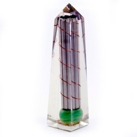 Orgonite Obelisk Power Point Green Aventurine