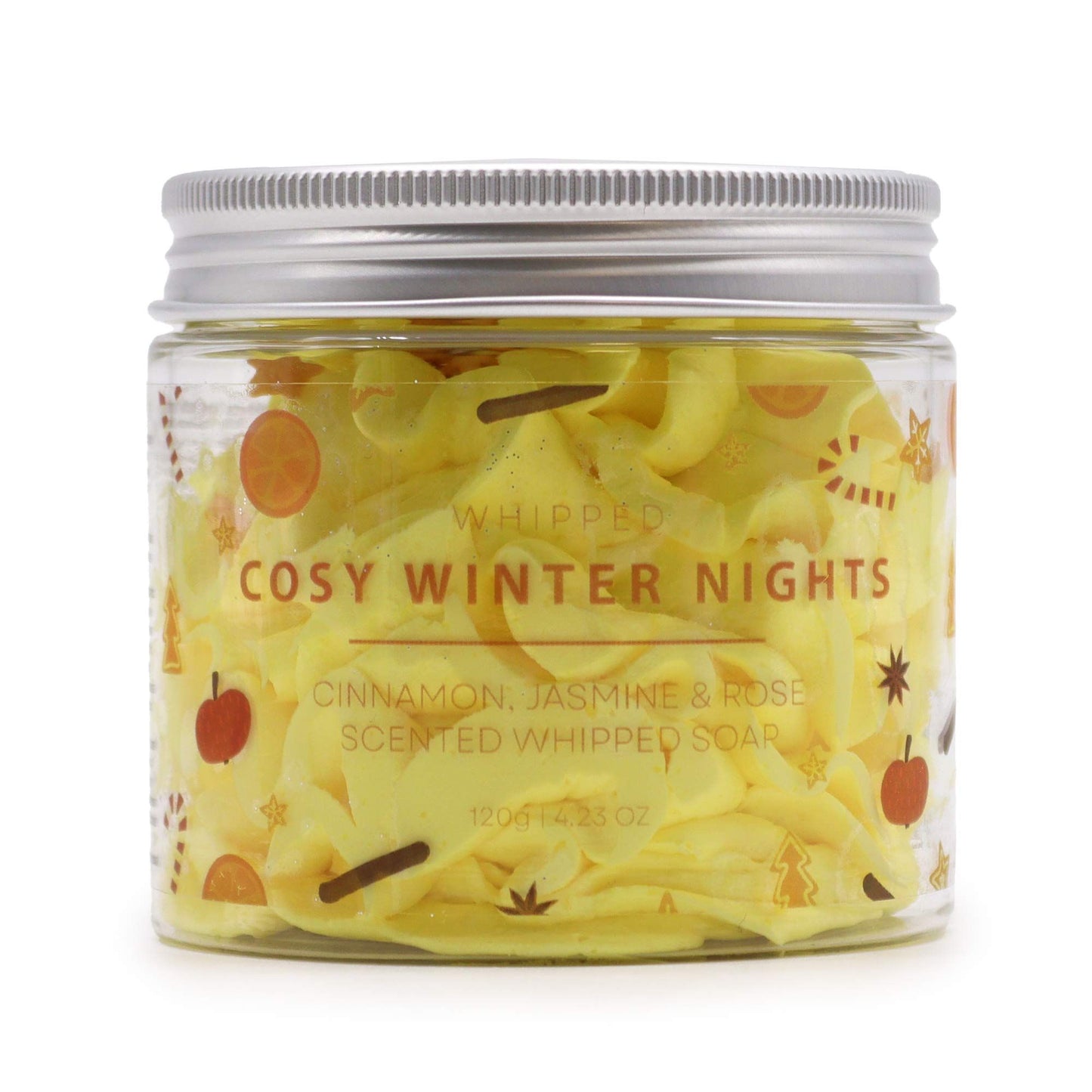 Cosy Winter Nights Whipped Soap 120g jar.
