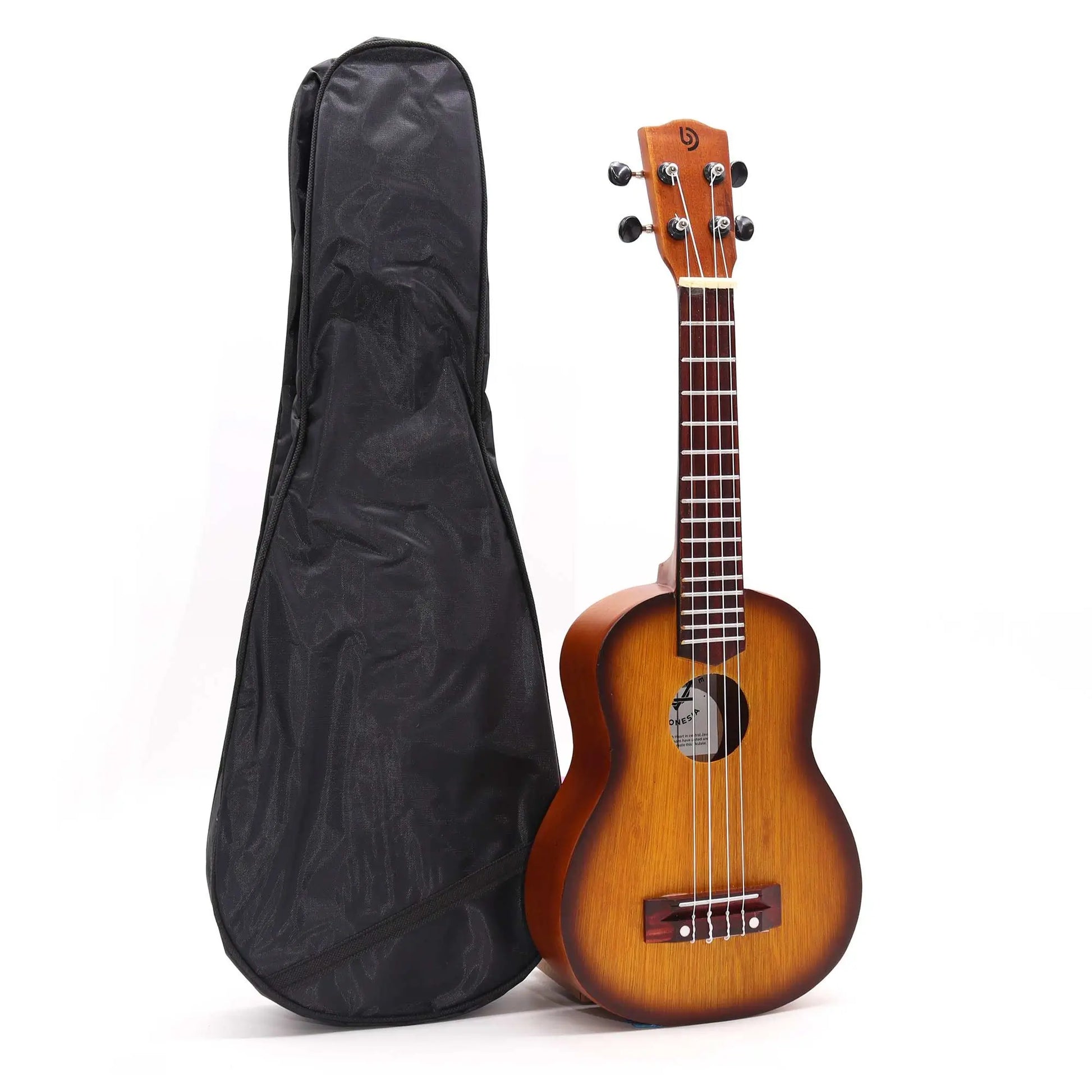 Artisan Made Ukulele - Orange Sunburst Finish with black case