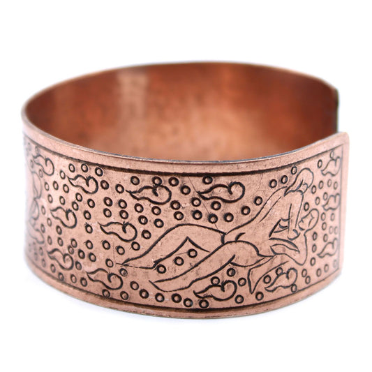 Copper Tibetan Bracelet - Kamasutra view of other side 