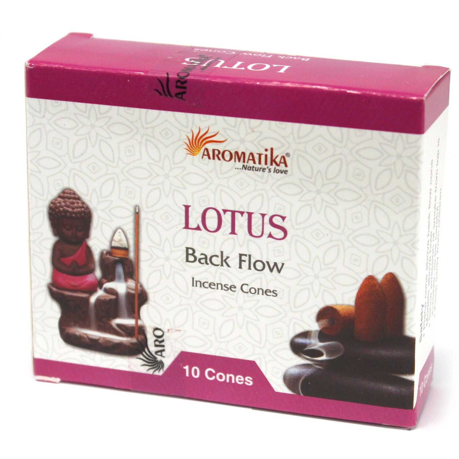 Aromatica Backflow Incense Cones - Lotus Box of 10