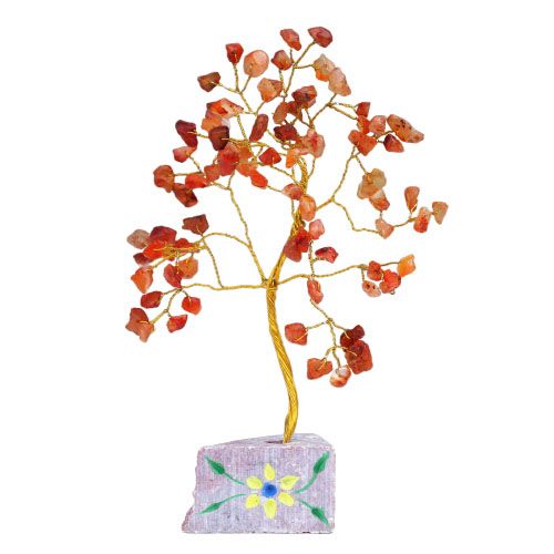 Indian Gemstone Tree - Carnelian (80 Stones)