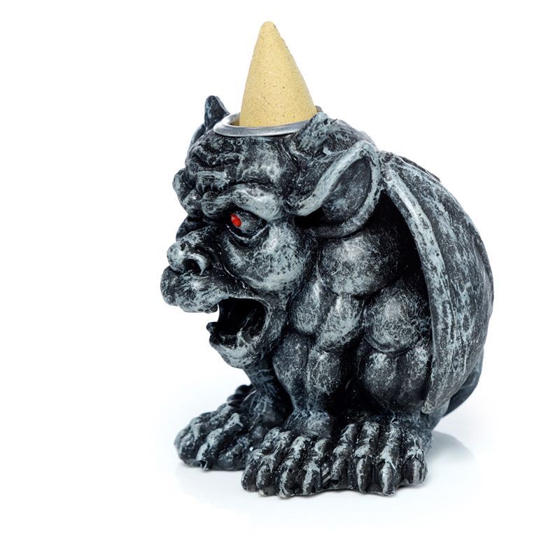 Gargoyle Backflow Incense Burner Side View